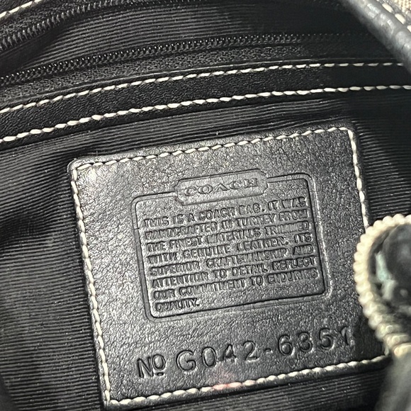 COACH Mini Signature Shoulder Leather Canvas Bag - Picture 14 of 16